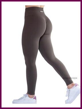 Seamless High Waist Scrunch Leggings Tummy Control Yoga Pants Gusseted Crotch